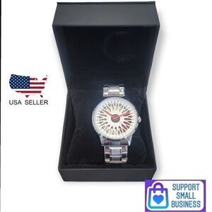 Car Wheel Rim Design Watch Stainless Steel Quartz